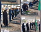 گلباران و عطرافشانی گلزار مطهر شهدای والامقام شهر زاویه در دومین روز از هفته دولت.